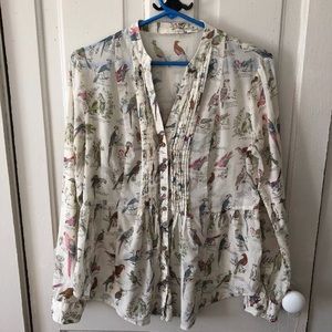 Maeve Bird Classification Print Top Anthropologie